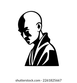 Boost your brand with a stylish monk logo.