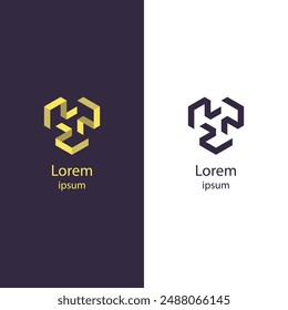 Boost your brand with this modern abstract logo. Perfect for any business, this high-quality vector is fully customizable. Easily edit the colors and add your brand name.