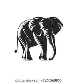 Boost your business image with our black and white, modern elephant logo.