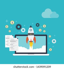 Boost your business vector concept