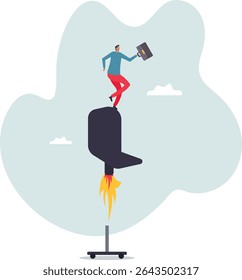 Boost your career development, job promoted to higher position or start new opportunity and motivation to succeed .character for design.
