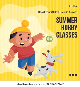 Boost your child's holistic growth summer hobby classes banner design.