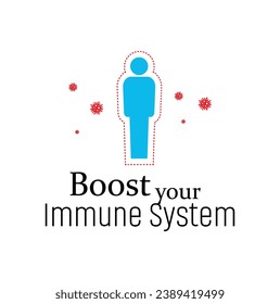 Boost your Immune System text on white background