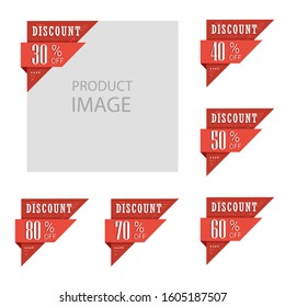 boost your sales with corner discount tag set with vintage design. vintage design price tag. 