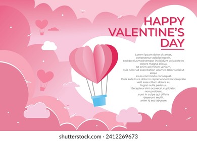 Boost your Valentine's Day sales with our captivating banner template! Spread love and attract customers with this eye-catching design. Shop now!