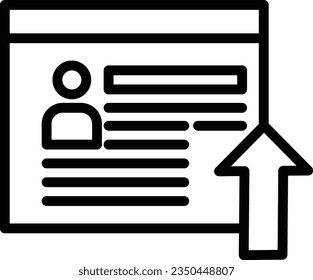 Icono de contorno de publicación creciente impulsado