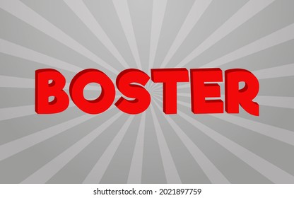 Booster 3D text Effect Template 