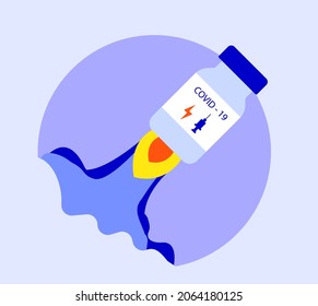 Booster dose of Covid-19 vaccine, an illustration about 3rd phase of coronavirus vaccination