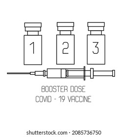 booster dose covid-19 vaccine and syringe