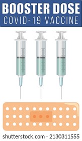 Booster shorts covid 19 vaccine logo illustration