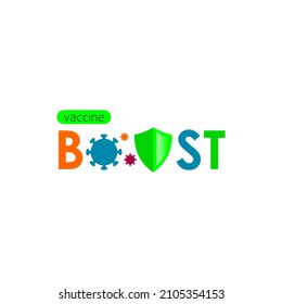 booster vaccine logo for the health industry