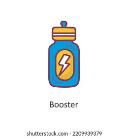 Booster Vector Filled outline Icon Design illustration. Workout Symbol on White background EPS 10 File