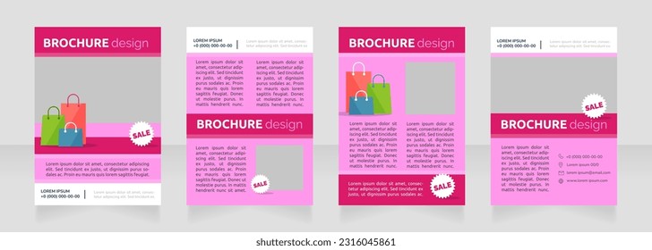 Boosting performance with sales blank brochure design. Template set with copy space for text. Premade corporate reports collection. Editable 4 paper pages. Ubuntu Bold, Raleway Regular fonts used