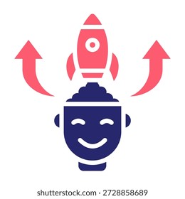 Potencial de aumento de color del icono Estilo de relleno Ilustración vectorial