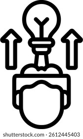Boosting Potential Icon Outline Vector Illustration
