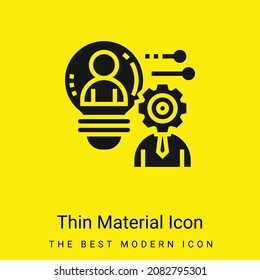 Icono de material amarillo brillante mínimo
