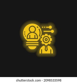 Boosting Potential yellow glowing neon icon