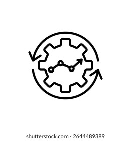 Produktivitätssteigerung Symbol Gliederungssatz Zeichen