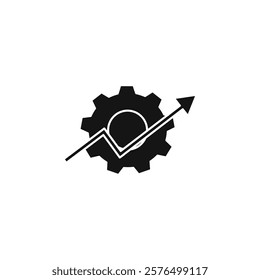 Boosting productivity icon Simple thin line flat symbol