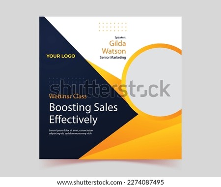 Boosting sales effectively, horizontal banner design with abstract fluid shape, Business webinar conference invitation banner design template
