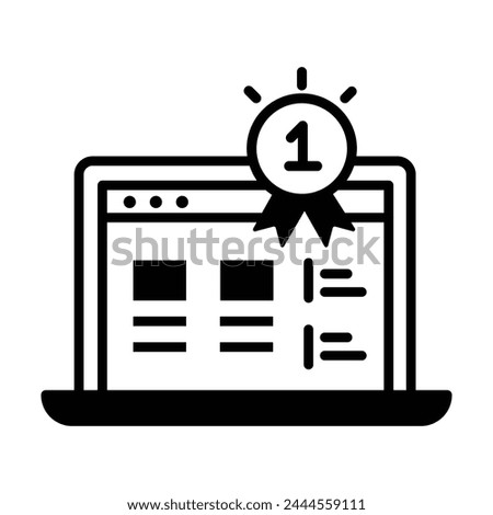Boosting Website Ranking. Website Ranking Icon. Website ranking, search engine ranking Icon.