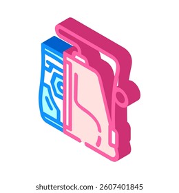boot bag snowboard isometric icon vector. boot bag snowboard sign. isolated symbol illustration