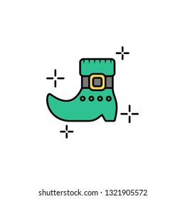 Boot, belt, green icon. Element of color St Patricks day icon. Premium quality graphic design icon. Signs and symbols collection icon for websites, web design, mobile app