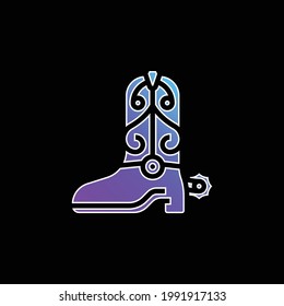 Boot blue gradient vector icon