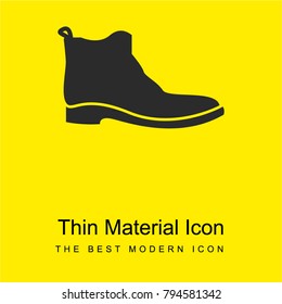 Boot bright yellow material minimal icon or logo design