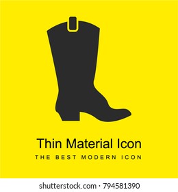 Boot bright yellow material minimal icon or logo design