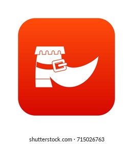 Boot with buckle icon digital red for any design isolated on white vector illustration