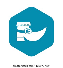 Boot with buckle icon. Simple illustration of boot with buckle vector icon for web