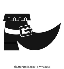 Boot with buckle icon. Simple illustration of boot with buckle vector icon for web