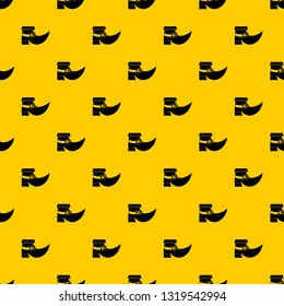 Boot with buckle pattern seamless vector repeat geometric yellow for any design