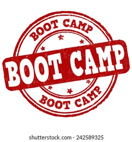 Boot Camp Grunge Rubber Stamp On White Background, Vector Illustration