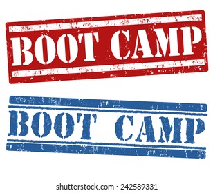 Boot Camp Grunge Rubber Stamps On White Background, Vector Illustration