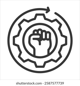Boot Camp Outline Icon Vector Illustration