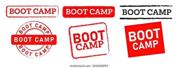boot camp rectangle square and circle stamp for correctional facility postal