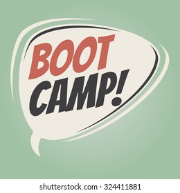 Boot Camp Retro Speech Bubble