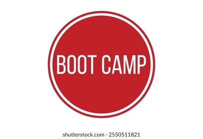Ilustração do vetor do selo de borracha do BOOT CAMP isolado no fundo branco