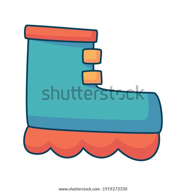 Boot Cartoon Doodle Hand Drawn Concept Stock Vector (Royalty Free ...
