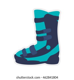 boot cloth fashion winter cold icon. Isolated and flat illustration. Vector graphic