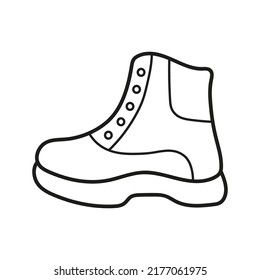 Boot Coloring Book Children Black White Stock Vector (Royalty Free ...