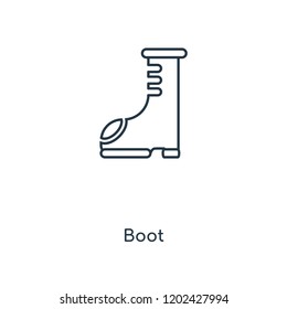 Boot concept line icon. Linear Boot concept outline symbol design. This simple element illustration can be used for web and mobile UI/UX.