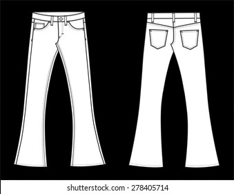 Boot Cut Flared Jeans