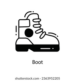 Boot doodle Icon Design illustration. Agriculture Symbol on White background EPS 10 File