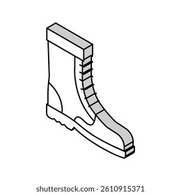 boot factory product isometric icon vector. boot factory product sign. isolated symbol illustration