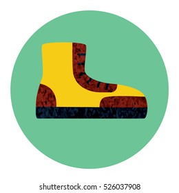 Boot fat Icon with textured elements