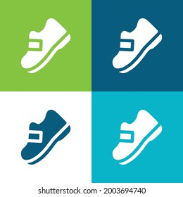 Inicio Plano de cuatro colores mínimo conjunto de iconos