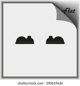 Boot flat icon.